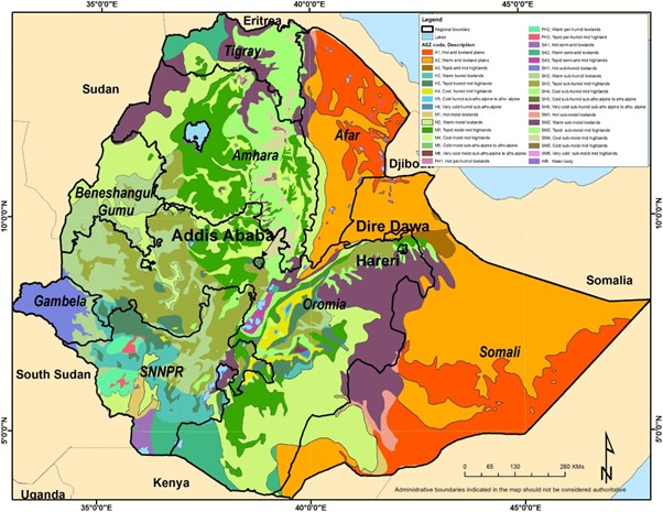 Agrology zones map